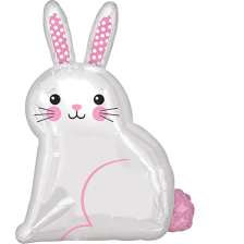 JUNIORSHAPE WHITE SATIN BUNNY
